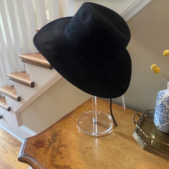 NWT Anthropologie San Diego Hat Company Black Faux Suede Fedora - Picture 11 of 11